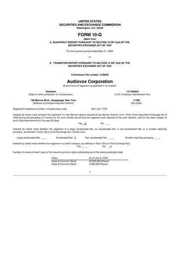 Thumbnail Voxx International
 10-Q Quarterly Report FY 