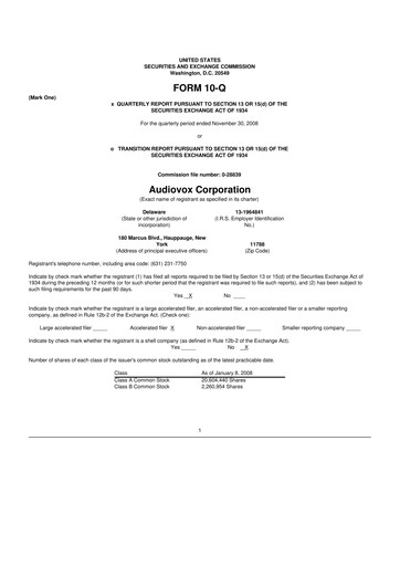 Thumbnail Voxx International
 10-Q Quarterly Report FY 