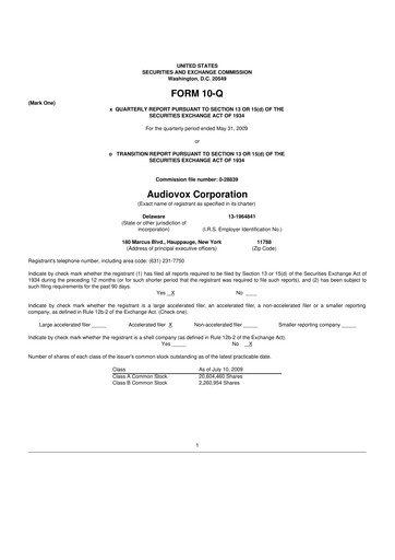 Thumbnail Voxx International
 10-Q Quarterly Report FY 
