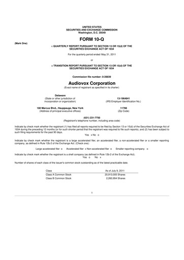 Thumbnail Voxx International
 10-Q Quarterly Report FY 