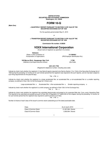Thumbnail Voxx International
 10-Q Quarterly Report FY2016 