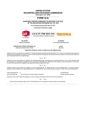 Thumbnail Jack in the Box
 10-Q Quarterly Report FY2016 