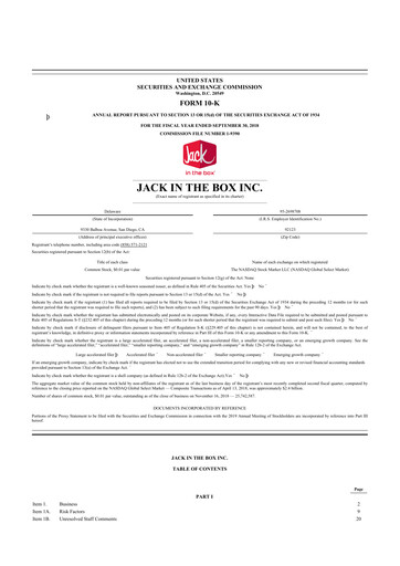 Thumbnail Jack in the Box
 10-K Annual Report 2018