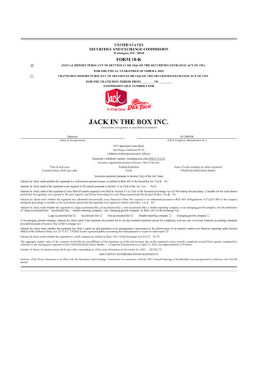 Thumbnail Jack in the Box
 10-K Annual Report 2022