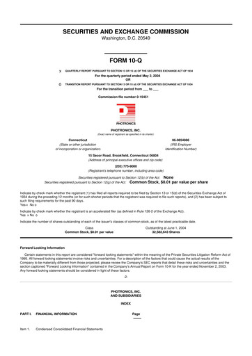 Thumbnail Photronics 10-Q Quarterly Report FY 