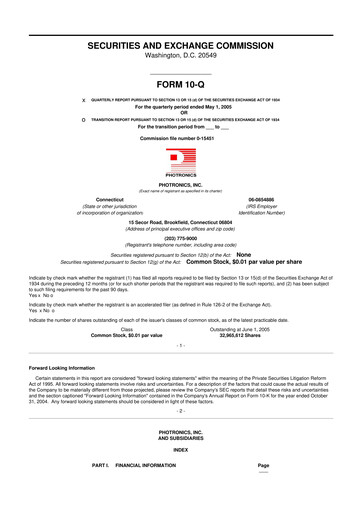 Thumbnail Photronics 10-Q Quarterly Report FY 