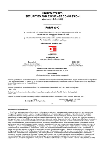 Thumbnail Photronics 10-Q Quarterly Report FY 