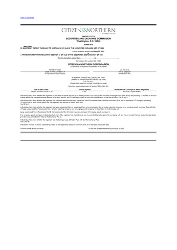 Thumbnail Citizens & Northern Corp 10-Q Quarterly Report FY2022 