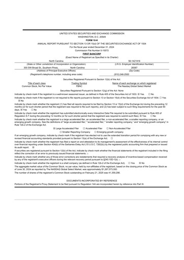 Thumbnail First Bancorp
 10-K Annual Report 2024