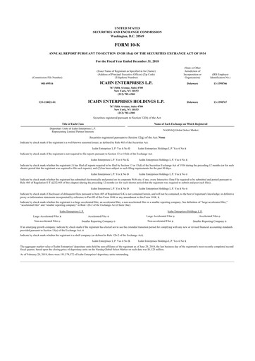 Thumbnail Icahn Enterprises
 10-K Annual Report 