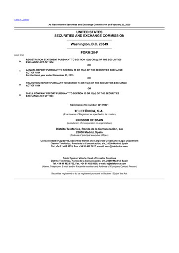 Thumbnail Telefónica 20-F Annual Report 2019