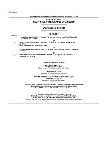 Thumbnail Telefónica 20-F Annual Report 2023