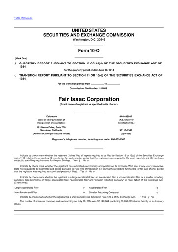 Thumbnail Fair Isaac (FICO) 10-Q Quarterly Report FY2014 