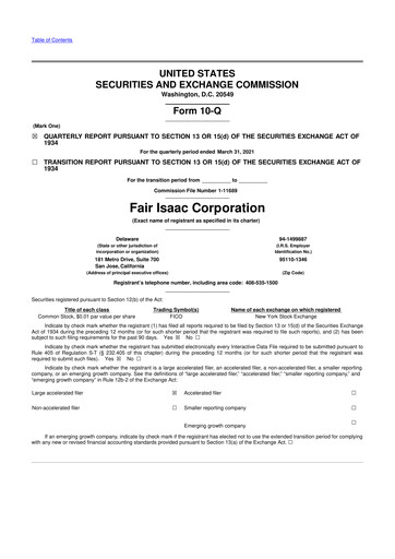 Thumbnail Fair Isaac (FICO) 10-Q Quarterly Report FY2021 