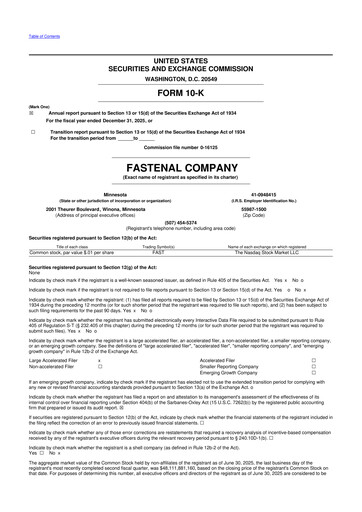 Thumbnail Fastenal 10-K Annual Report 2025