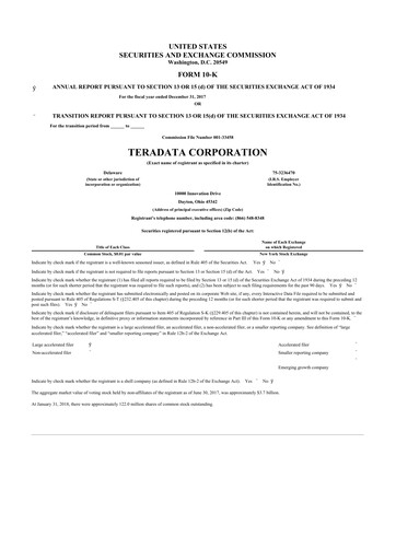 Thumbnail Teradata 10-K Annual Report 2017