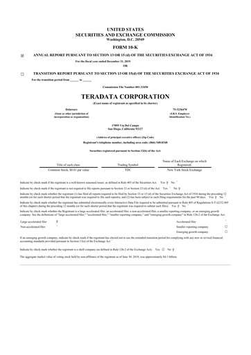 Thumbnail Teradata 10-K Annual Report 2019