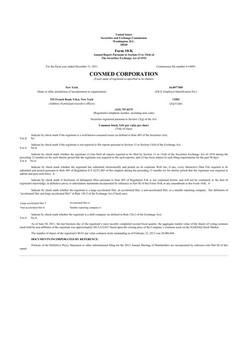 Thumbnail CONMED 10-K Annual Report 2011