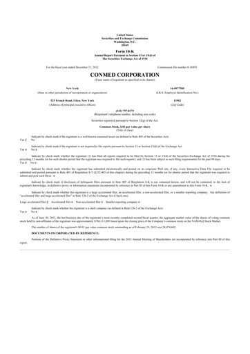 Thumbnail CONMED 10-K Annual Report 2012