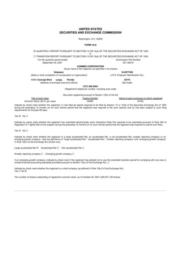 Thumbnail CONMED 10-Q Quarterly Report FY2021 