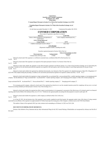 Thumbnail CONMED 10-K Annual Report 2021