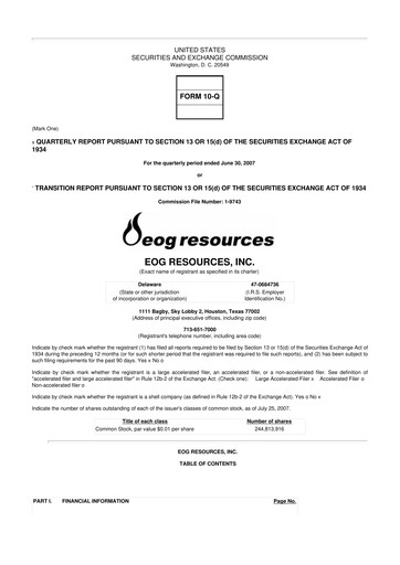 Vorschaubild EOG Resources 10-Q Quartalsbericht  