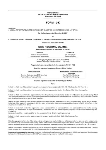 Thumbnail EOG Resources 10-K Annual Report 