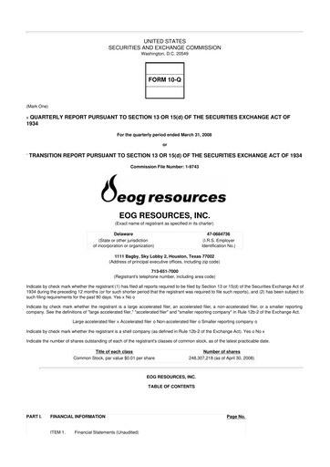 Vorschaubild EOG Resources 10-Q Quartalsbericht  