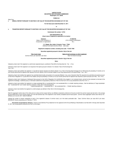 Thumbnail EOG Resources 10-K Annual Report 