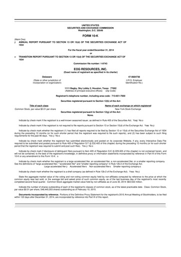 Thumbnail EOG Resources 10-K Annual Report 