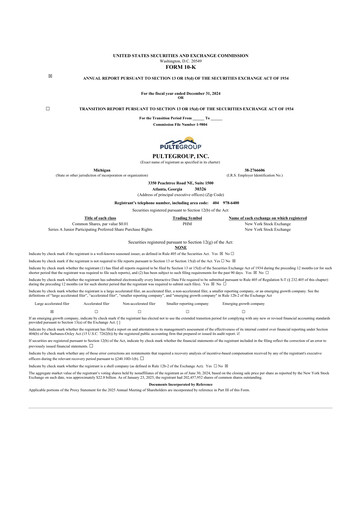 Thumbnail PulteGroup 10-K Annual Report 2024