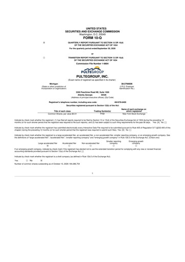 Thumbnail PulteGroup 10-Q Quarterly Report FY2026 Q3
