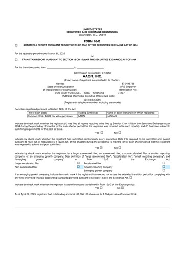 Thumbnail Aaon 10-Q Quarterly Report FY2025 