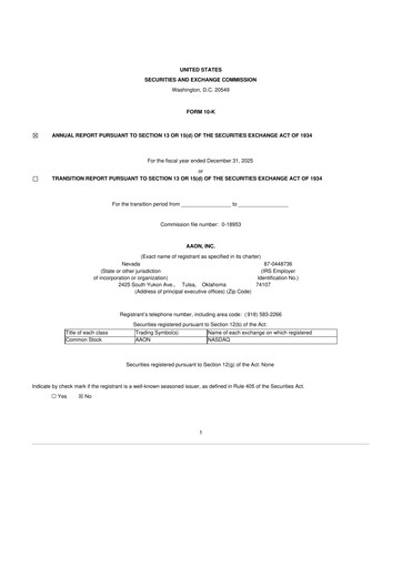 Thumbnail Aaon 10-K Annual Report 2025