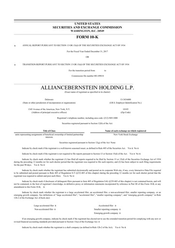 Thumbnail AllianceBernstein 10-K Annual Report 2017