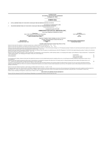 Thumbnail Orrstown Financial Services 10-K Annual Report 2024