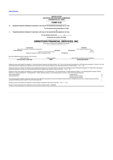 Thumbnail Orrstown Financial Services 10-Q Quarterly Report FY2025 