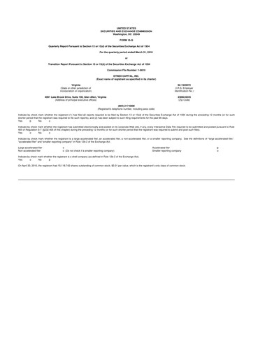 Thumbnail Dynex Capital 10-Q Quarterly Report FY 