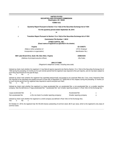 Thumbnail Dynex Capital 10-Q Quarterly Report FY2016 