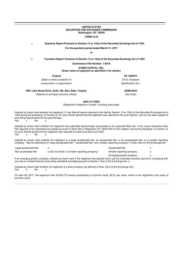 Thumbnail Dynex Capital 10-Q Quarterly Report FY2017 