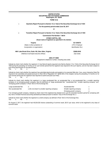Thumbnail Dynex Capital 10-Q Quarterly Report FY2017 