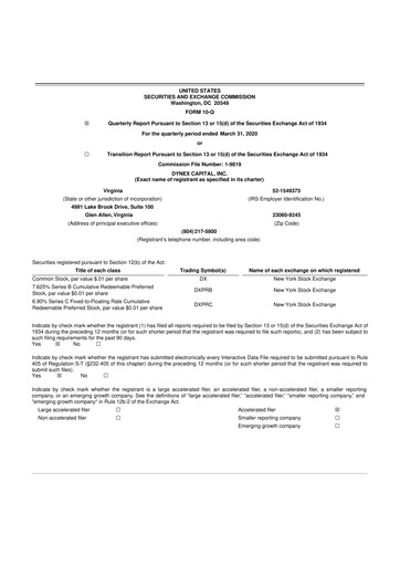 Thumbnail Dynex Capital 10-Q Quarterly Report FY2020 