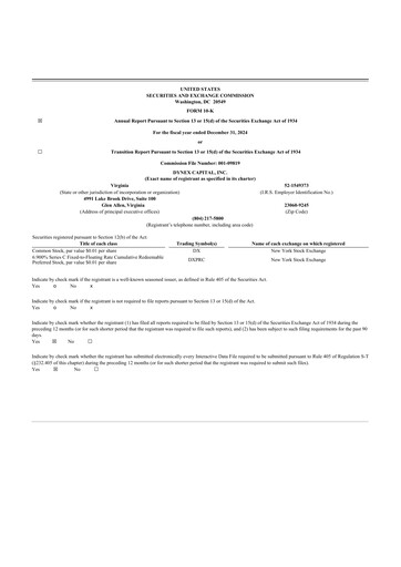 Thumbnail Dynex Capital 10-K Annual Report 2024