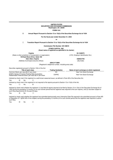 Thumbnail Dynex Capital 10-K Annual Report 2025