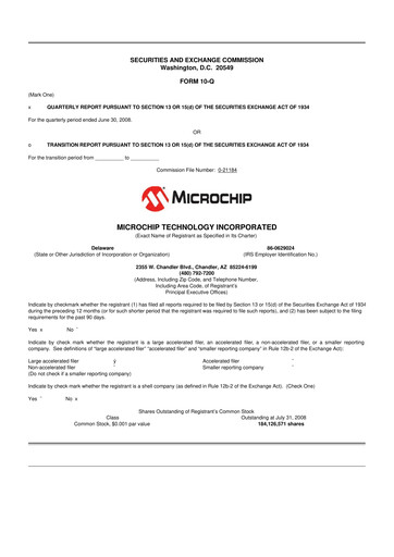 Thumbnail Microchip Technology 10-Q Quarterly Report FY 