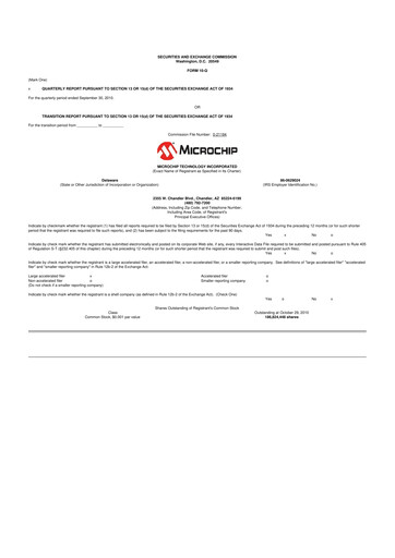 Thumbnail Microchip Technology 10-Q Quarterly Report FY2011 