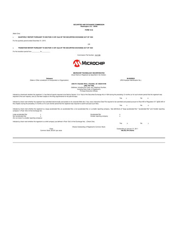 Thumbnail Microchip Technology 10-Q Quarterly Report FY2011 