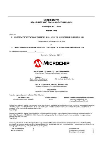 Thumbnail Microchip Technology 10-Q Quarterly Report FY2023 