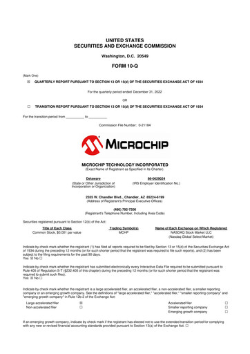 Thumbnail Microchip Technology 10-Q Quarterly Report FY2023 