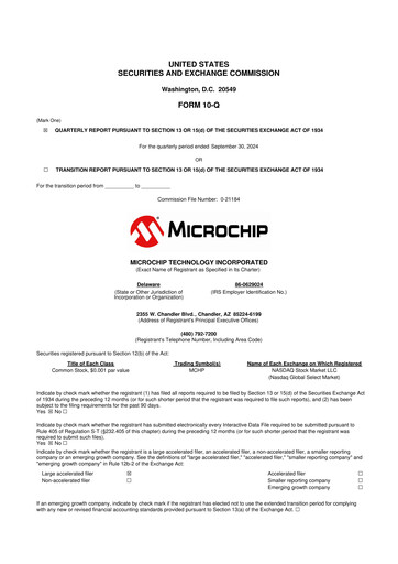 Thumbnail Microchip Technology 10-Q Quarterly Report FY2025 